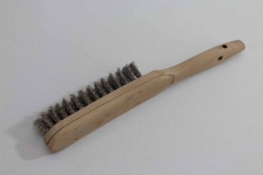 Drahtbürste 3-reihig, 29 cm, Edelstahldraht gewellt